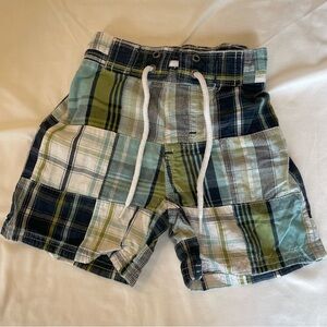 Gymboree Blue and Green Plaid Shorts